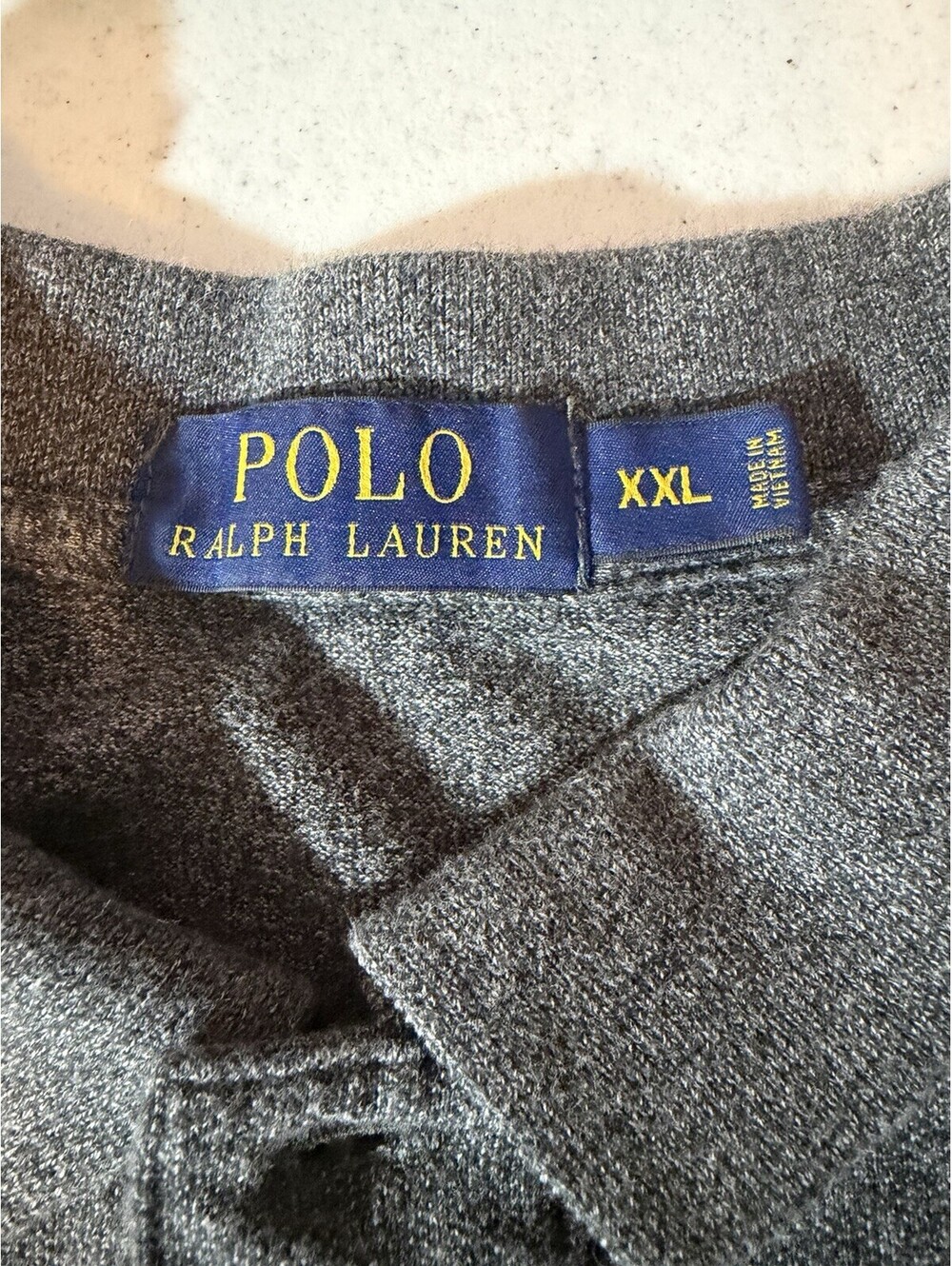 Polo Ralph Lauren Polo Shirt Mens XXL Short Sleeve 100% Cotton Gray - Picture 4 of 7